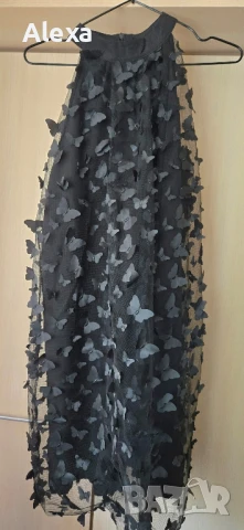 Рокля с пеперуди , снимка 2 - Рокли - 50816333