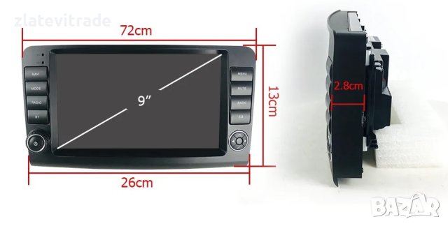 Mercedes ML W164 GL X164 9" АНДРОИД НАВИГАЦИЯ (БЕЗ ДВД), 9603, снимка 2 - Аудиосистеми - 42053868
