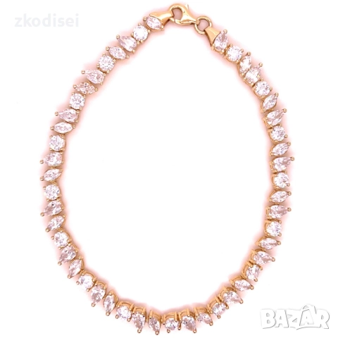 Златна дамска гривна 8,64гр. 19,0см. 14кр. проба:585 модел:34439-6, снимка 2 - Гривни - 51891292