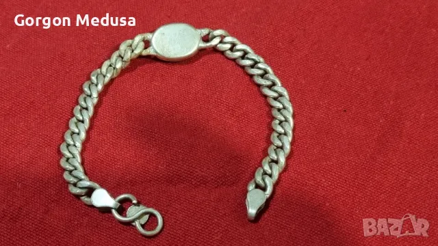 старинна антична сребърна гривна ръчно изработена 925 , снимка 3 - Гривни - 49702557