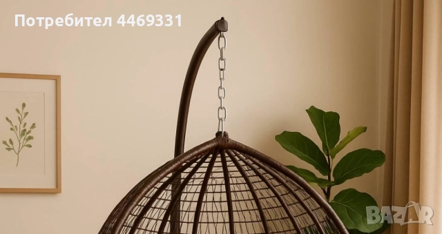 Градинска висяща люлка тип гнездо,яйце–Промоция!, снимка 2 - Градински мебели, декорация  - 52375329