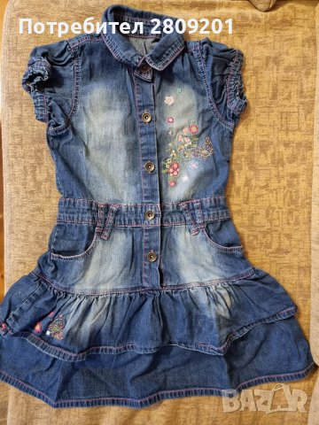 Детска дънкова рокля , снимка 1