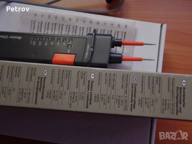 STEINEL Master Check 3.2 - Немски Уред за измерване на напрежение 6-400 V, "верига", ЧИСТО НОВ !!!DE, снимка 7 - Клещи - 30121473