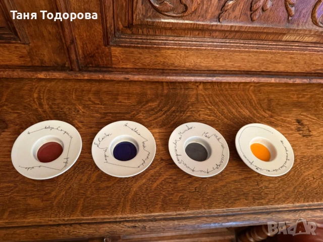 Неизползван комплект от 6 еспресо чаши с чинийки от португалската марка Vista Alegre, снимка 5 - Колекции - 54073822