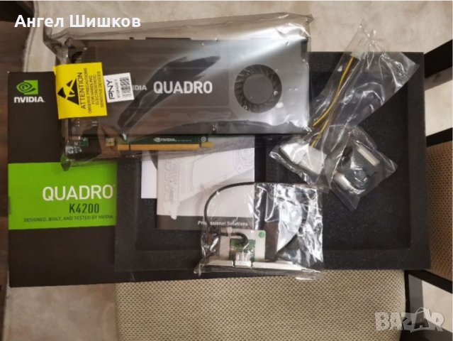 Видеокарта Nvidia Quadro PNY K4200 4GB 4096MB GDDR5 256bit PCI-E 3.0, снимка 1 - Видеокарти - 38498036