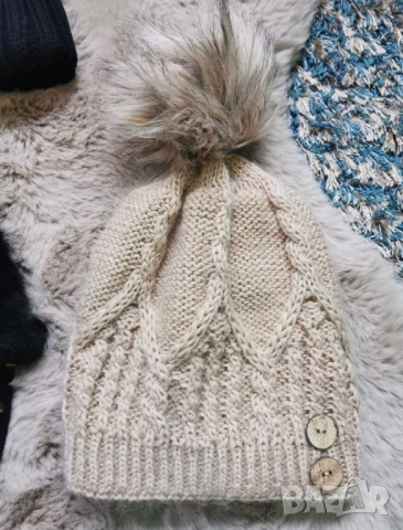 Зимни шапки, естествен косъм, Колан Avin, Alessa, снимка 6 - Шапки - 52346140