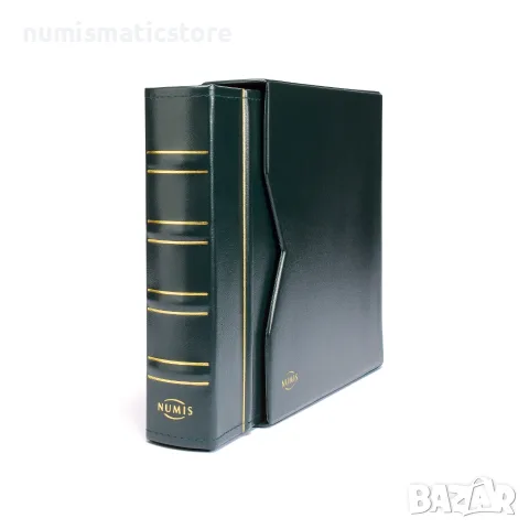 Leuchtturm NUMIS Classic албум с 5 листа с касета - зелен, снимка 3 - Нумизматика и бонистика - 56329911