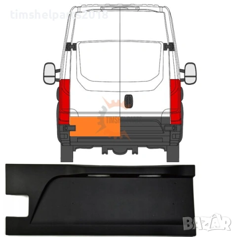 Лайстна задна врата за Iveco Daily след 2014 год. - Шофьорска страна