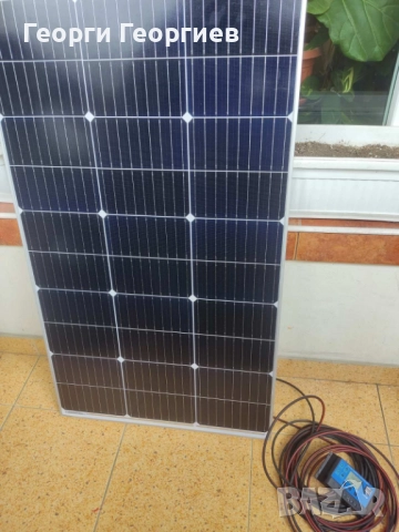 Малка соларна система 100W с контролер и 14 метра Соларни кабели