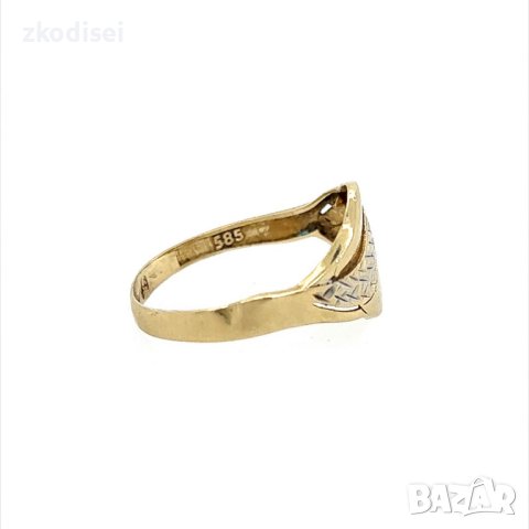 Златен дамски пръстен 1,53гр. размер:57 14кр. проба:585 модел:22322-1, снимка 3 - Пръстени - 44376092