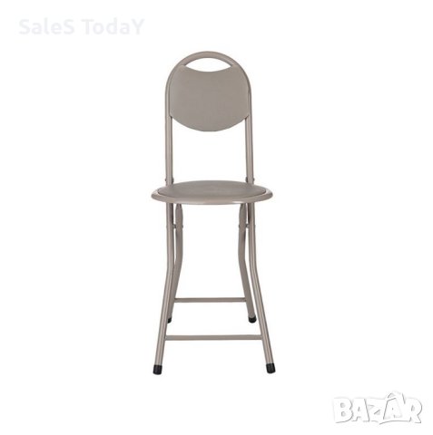 Метална табуретка/ стол, с облегалка, сгъваем стол, 30x40см, снимка 3 - Столове - 42414613