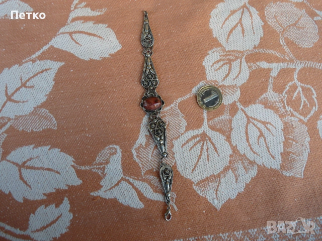 Стара сребърна гривна, снимка 2 - Антикварни и старинни предмети - 53132046