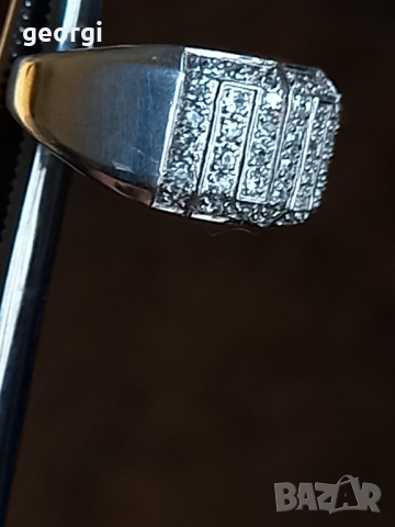 сребърен пръстен с камъни , снимка 8 - Пръстени - 44596269