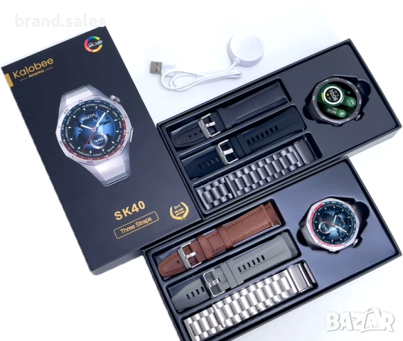 SK40 Smart Watch – Смарт часовник с 1,53″ дисплей, пулсомер в сребристо, снимка 10 - Смарт часовници - 51882005