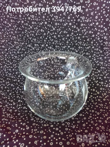 стъклена купа - чаша, снимка 2 - Декорация за дома - 50072419