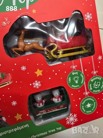 въртяща се играчка за елха с дядо коледа на шейна, снимка 5 - Влакчета, самолети, хеликоптери - 52845036