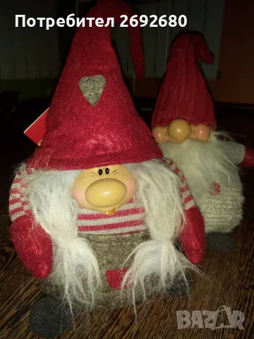 Нови с етикет коледни гноми 32см.(цената е на бр.), снимка 3 - Декорация за дома - 48115305