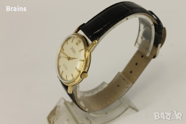 1960's TERRA DKFM. STROBL&CO Позлатен Немски Ръчен Часовник, снимка 5 - Антикварни и старинни предмети - 39222503