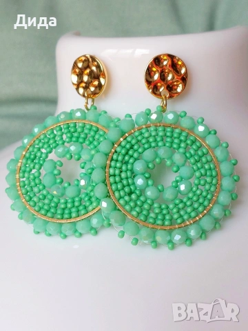 Нови обеци  "Цветен бонбон" и "Пролетно зелено"