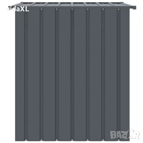 vidaXL Къща за куче с покрив черна 110x103x109 см поцинкована стомана, снимка 4 - За кучета - 56146303