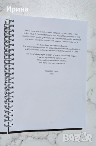 James Joyce's "A Portrait of the Artist as a Young Man" in quotation selections, снимка 2 - Чуждоезиково обучение, речници - 54081340