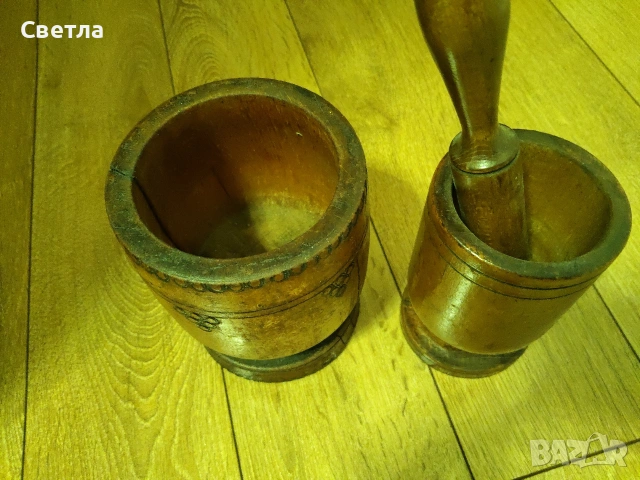 традиционно дървено хаванче с чукало. , снимка 2 - Други ценни предмети - 53923056