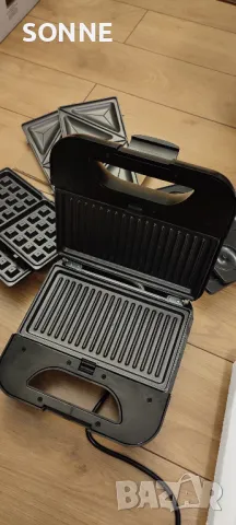 Немски сандвич мейкър/грил преса Prinz 4 в 1, 800 W , снимка 3 - Тостери - 48435090