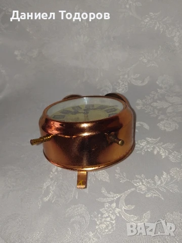 Стар Германски Механичен Будилник - Работи и Звъни с Камбани, снимка 5 - Антикварни и старинни предмети - 51429682