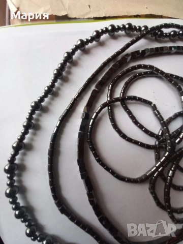 Мъниста кафяви и златисти, нанизи хематит , снимка 7 - Колиета, медальони, синджири - 53288277