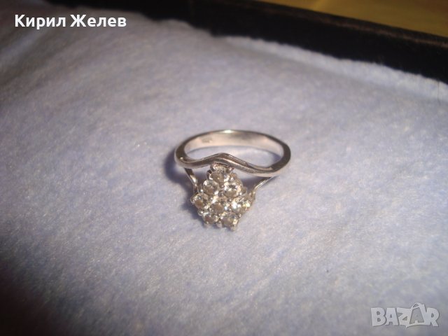 КРАСИВ СРЕБЪРЕН АР НУВО СТИЛ ПРЪСТЕН СРЕБРО 925 ИНКРУСТИРАН с ФАСЕТИРАНИ ЦИРКОНИ 32369, снимка 12 - Пръстени - 38329683
