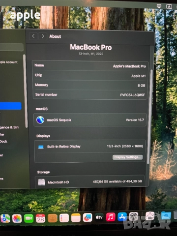 13" M1 MacBook Pro A2338 (2020) , снимка 9 - Лаптопи за работа - 51869318