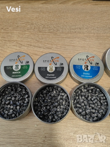 Чашки / проектили за въздушна пушка 4,5мм. .177 cal., снимка 3 - Въздушно оръжие - 52502133