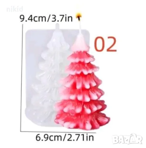 3D Масивна красива елха 3 размера силиконов молд форма калъп фондан гипс шоколад свещ сапун смола, снимка 3 - Форми - 35131963