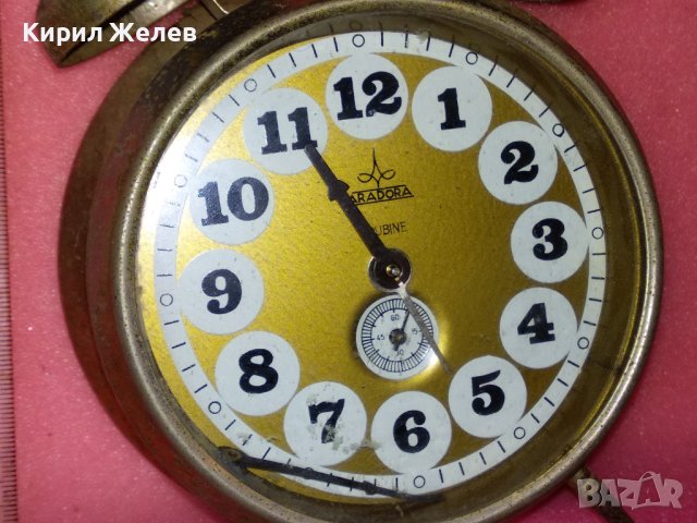 ARADORA MADE IN ROMANIA Стар РУМЪНСКИ КОЛЕКЦИОНЕРСКИ МЕХАНИЧЕН ВИНТИДЖ БУДИЛНИК АРАДОРА 43676, снимка 5 - Антикварни и старинни предмети - 44466016