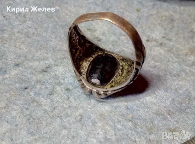 СТАРИНЕН ФЛОРАЛЕН БЕЛ ЕПОК СРЕБЪРЕН ПРЪСТЕН ЛАКИРАНО СРЕБРО ВИСОКА ПРОБА РЪЧНА ИЗРАБОТКА 49110, снимка 4 - Антикварни и старинни предмети - 49247739