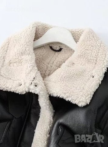 Дамско мотоциклетно късо темпераментно кожено палто с висока яка, снимка 9 - Якета - 44307223