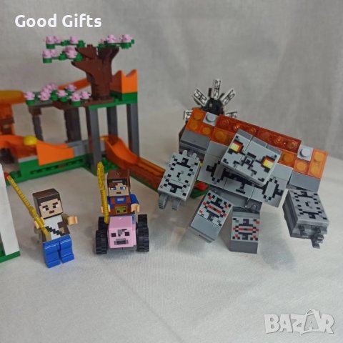 Конструктор Майнкрафт, Защита от противопожарни мини , 578 части, снимка 5 - Конструктори - 38749318