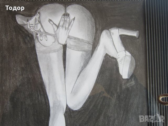 Уникална рисувана картина Еротика , снимка 3 - Картини - 32089300