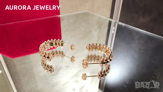 CARTIER Clash de Cartier Rose Gold Hoop Дамски Обеци, снимка 2 - Обеци - 55931931