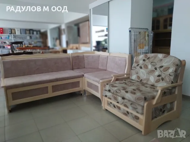 Ъгъл за трапезария КЛАСИК масив с функция сън / 30403, снимка 7 - Дивани и мека мебел - 33507505