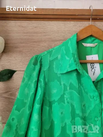 Зелена разкроена рокля ELLOS , снимка 4 - Рокли - 49829974