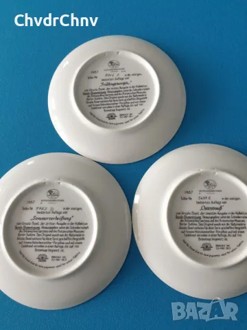 3бр Hutschenreuther/Хюченройтер Бавария немска колекционерска декоративна порцеланова чиния-картина, снимка 5 - Картини - 48101226