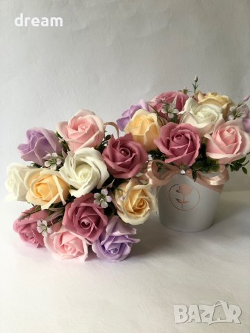 Букет с ароматни сапунени рози, снимка 13 - Декорация за дома - 32962692