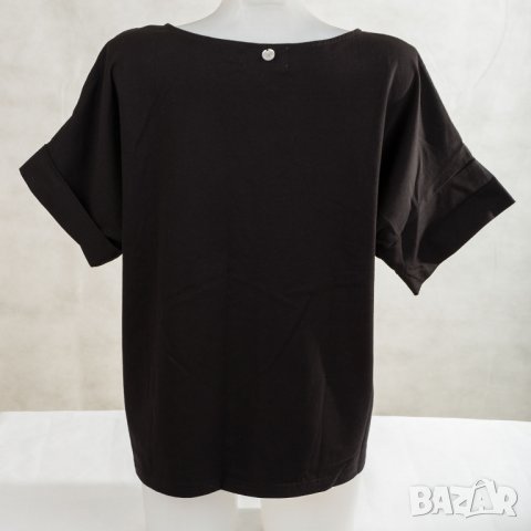 Широка дамска блуза в черно и бяло марка Enny EU40 - EU44, снимка 4 - Блузи с дълъг ръкав и пуловери - 38404342