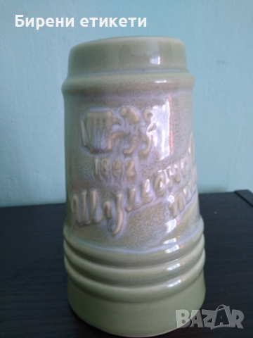 Керамика Стара редка масивна халба чаша / бира ШУМЕНСКО стари бирени чаши халби, снимка 6 - Колекции - 36462448