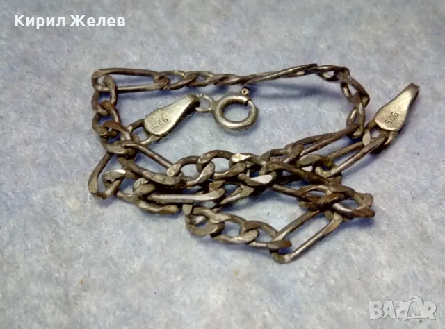 СТАРА СРЕБЪРНА ГРИВНА СРЕБРО 925 КЛАСИЧЕСКА КАРТИЕ ПЛЕТКА 47962, снимка 9 - Гривни - 49682640