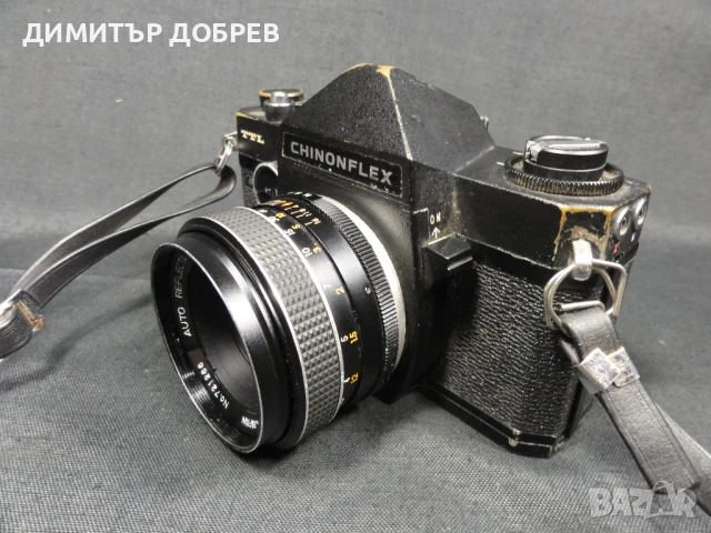 CHINON CHINONFLEX TTL SLR ФОТОАПАРАТ С ОБЕКТИВ AUTO REFLECTA 55mm 1:1,7 M42, снимка 2 - Фотоапарати - 51428869