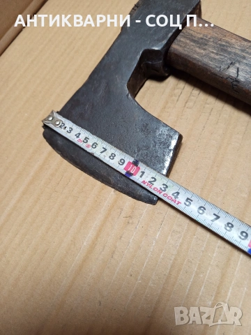 Соц Стара Ръчно Кована Масивна Брадва 1.700кг. НОМЕР 664., снимка 12 - Антикварни и старинни предмети - 53328897