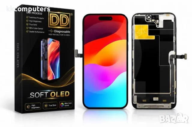 DD SOFT OLED Съвместим LCD Дисплей за iPhone 14 Plus 6.7 + Тъч скрийн / Черен / Баркод : 484596