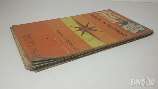 Стара карта на Франция 1 към 1000000, туристическа, снимка 10 - Други - 51419504